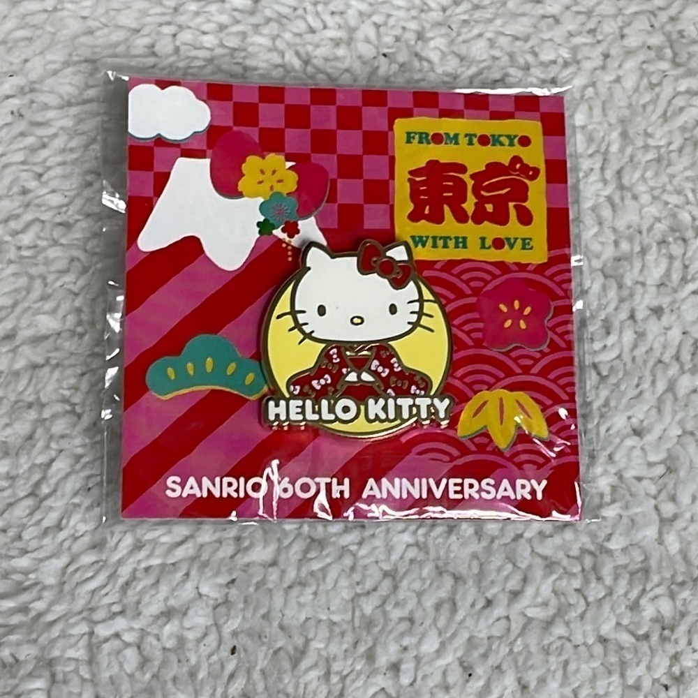 Hello kitty 60th anniversary pin